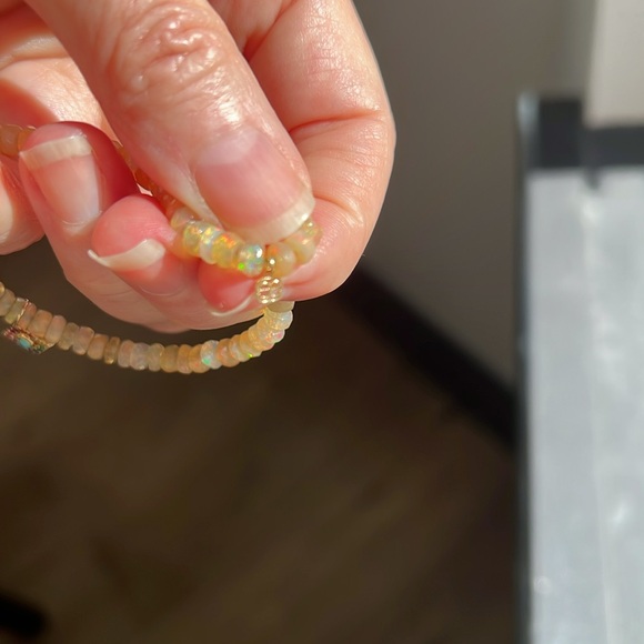 Sydney Evan Ethiopian Opal With rainbow Evil Eye 14 K Gold - Picture 3 of 5